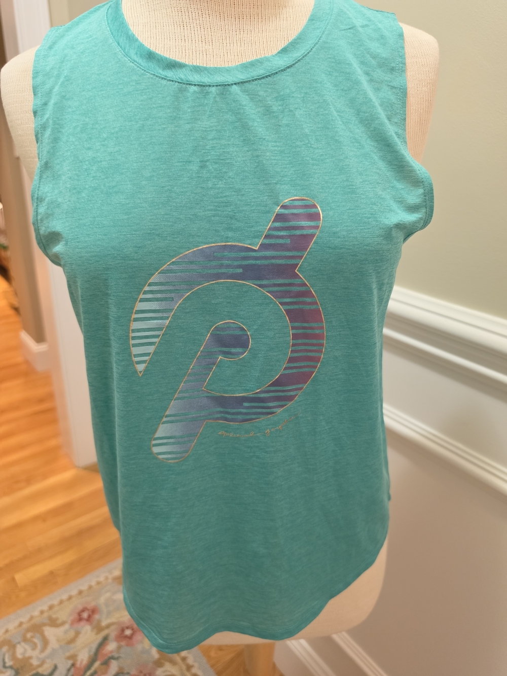 Peloton Teal Sleeveless Logo Tank
